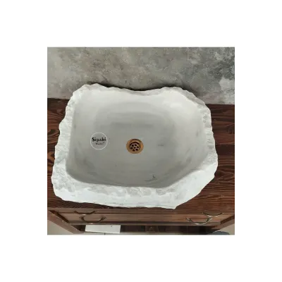 Beyaz Mermer Şekilsiz Lüx Lavabo Beyaz Mermer Şekilsiz Lüx Lavabo