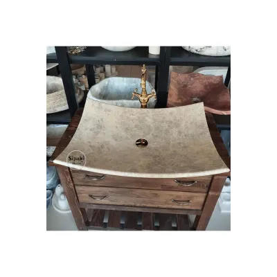 Emperador Yaprak Model Büyük Lavabo Emperador Yaprak Model Büyük Lavabo