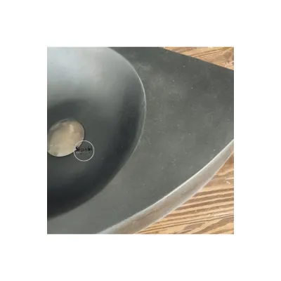 Bazalt Batarya Çıkışlı Üçgen Lavabo Bazalt Batarya Çıkışlı Üçgen Lavabo
