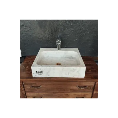 Afyon Bulutlu Batarya Çıkışlı Dikdörtgen Lavabo Afyon Bulutlu Batarya Çıkışlı Dikdörtgen Lavabo