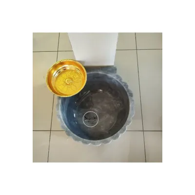 Gri Mermer İnce Dilimli Tasarım Kurna Gri Mermer İnce Dilimli Tasarım Kurna