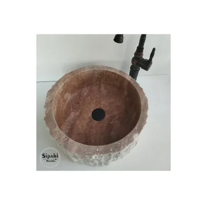 Noche Traverten Dikey Patlatma Çanak Lavabo Noche Traverten Dikey Patlatma Çanak Lavabo