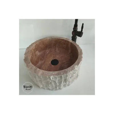 Noche Traverten Dikey Patlatma Çanak Lavabo Noche Traverten Dikey Patlatma Çanak Lavabo