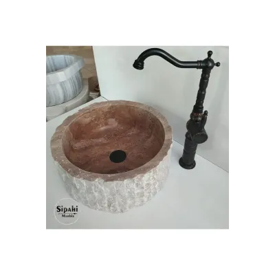 Noche Traverten Dikey Patlatma Çanak Lavabo Noche Traverten Dikey Patlatma Çanak Lavabo