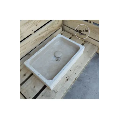 Klasik Traverten Gizli Giderli Lavabo Klasik Traverten Gizli Giderli Lavabo