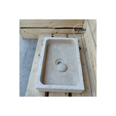 Klasik Traverten Gizli Giderli Lavabo Klasik Traverten Gizli Giderli Lavabo