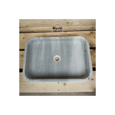Gri Mermer Dikdörtgen Düz Lavabo Gri Mermer Dikdörtgen Düz Lavabo