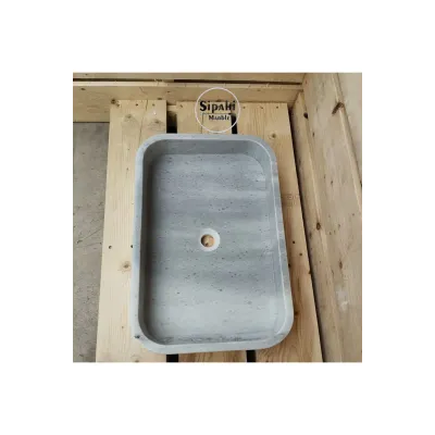 Gri Mermer Dikdörtgen Düz Lavabo Gri Mermer Dikdörtgen Düz Lavabo