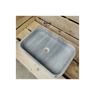 Gri Mermer Dikdörtgen Düz Lavabo Gri Mermer Dikdörtgen Düz Lavabo