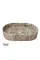 Gümüş Traverten Gizli Giderli Oval Lavabo Gümüş Traverten Gizli Giderli Oval Lavabo