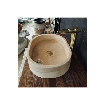 Traverten Oval Dizayn Lavabo Traverten Oval Dizayn Lavabo