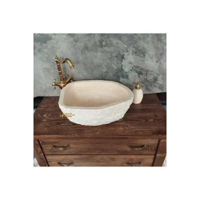 Klasik Traverten Şekilsiz Lavabo Klasik Traverten Şekilsiz Lavabo