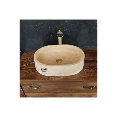 Traverten Oval Dizayn Lavabo Traverten Oval Dizayn Lavabo