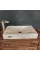 Gümüş Traverten Yay Model Dikdörtgen Lavabo Gümüş Traverten Yay Model Dikdörtgen Lavabo