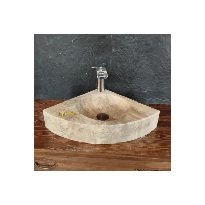 Traverten Üçgen Lavabo Traverten Üçgen Lavabo
