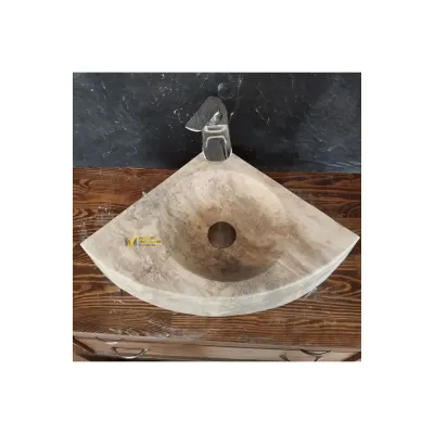 Traverten Üçgen Lavabo Traverten Üçgen Lavabo