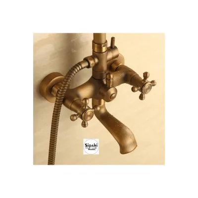 Antique Plated Square Shower Set Antique Plated Square Shower Set