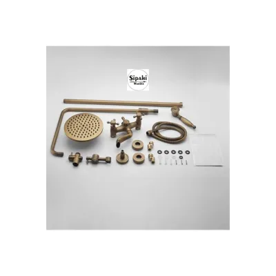 Antique Plated Square Shower Set Antique Plated Square Shower Set