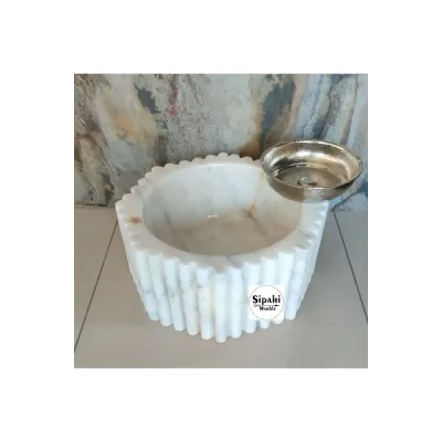 Muğla Beyaz Fitilli Yuvarlak Kurna