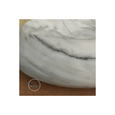 Muğla Beyaz Mermer Bombeli Oval Lavabo Muğla Beyaz Mermer Bombeli Oval Lavabo