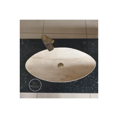Traverten Elips Lavabo Traverten Elips Lavabo