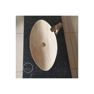 Traverten Elips Lavabo Traverten Elips Lavabo