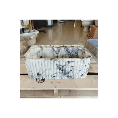 Fitilli Menekşe Mermer Lavabo Fitilli Menekşe Mermer Lavabo
