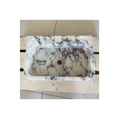 Fitilli Menekşe Mermer Lavabo Fitilli Menekşe Mermer Lavabo