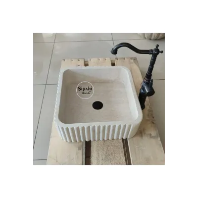 Bej Mermer Tasarım Lavabo Bej Mermer Tasarım Lavabo