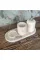 Beige Marble Rose Gold Convex Deer Detail 7 Pcs Bathroom Set Beige Marble Rose Gold Convex Deer Detail 7 Pcs Bathroom Set