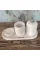 Beige Marble Rose Gold Convex Deer Detail 7 Pcs Bathroom Set Beige Marble Rose Gold Convex Deer Detail 7 Pcs Bathroom Set