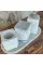 Beige Marble Rose Gold Convex Deer Detail 7 Pcs Bathroom Set Beige Marble Rose Gold Convex Deer Detail 7 Pcs Bathroom Set