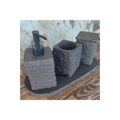 Bazalt Siyah 4/lü Modern Banyo Seti Bazalt Siyah 4/lü Modern Banyo Seti