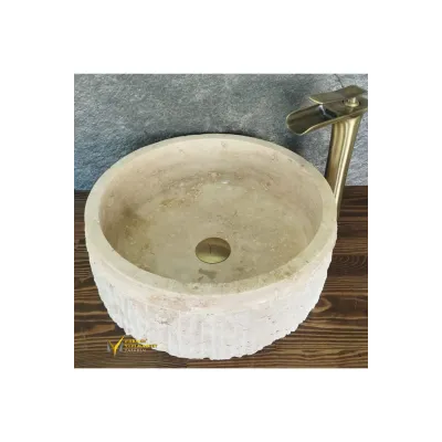 Klasik Traverten Dışı Patlatma Lavabo Klasik Traverten Dışı Patlatma Lavabo
