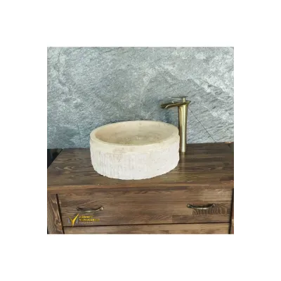 Klasik Traverten Dışı Patlatma Lavabo Klasik Traverten Dışı Patlatma Lavabo