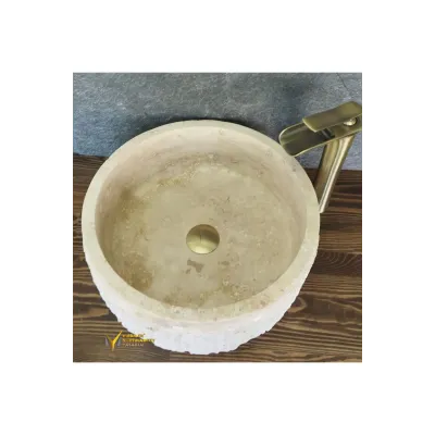 Klasik Traverten Dışı Patlatma Lavabo Klasik Traverten Dışı Patlatma Lavabo