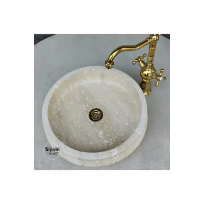 Traverten İçe Eğimli Lavabo Traverten İçe Eğimli Lavabo