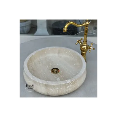 Traverten İçe Eğimli Lavabo Traverten İçe Eğimli Lavabo