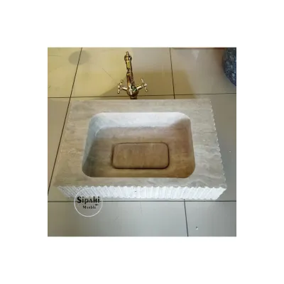 Traverten Gizli Giderli Lüks Lavabo Traverten Gizli Giderli Lüks Lavabo