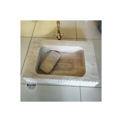 Traverten Gizli Giderli Lüks Lavabo Traverten Gizli Giderli Lüks Lavabo