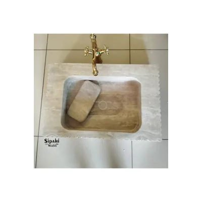 Traverten Gizli Giderli Lüks Lavabo Traverten Gizli Giderli Lüks Lavabo