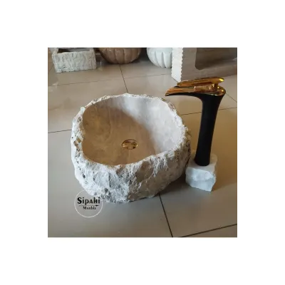 Traverten Şekilsiz Tasarım Lavabo Traverten Şekilsiz Tasarım Lavabo