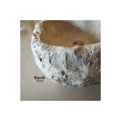 Traverten Şekilsiz Tasarım Lavabo Traverten Şekilsiz Tasarım Lavabo