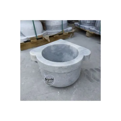 Afyon Bulutlu Mermer Düz Köşe Mini Kurna Afyon Bulutlu Mermer Düz Köşe Mini Kurna
