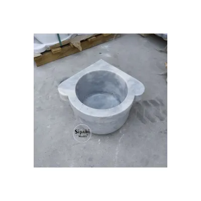 Afyon Bulutlu Mermer Düz Köşe Mini Kurna Afyon Bulutlu Mermer Düz Köşe Mini Kurna