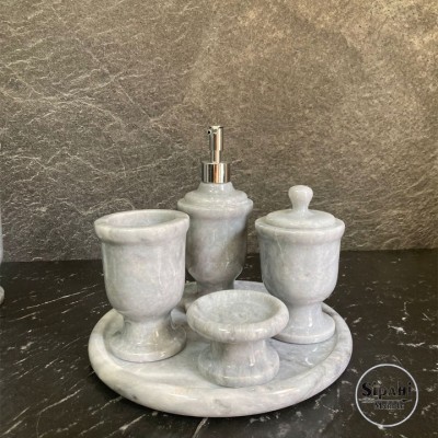 gri saray dizayn 5'li Banyo Seti