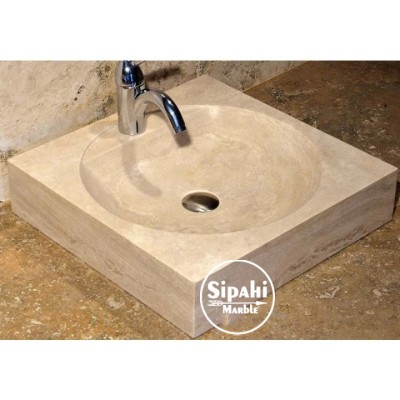 Traverten Oval Dizayn Kare Lavabo Traverten Oval Dizayn Kare Lavabo