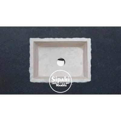 Traverten Dışı Patlatma Derin Kare Lavabo Traverten Dışı Patlatma Derin Kare Lavabo