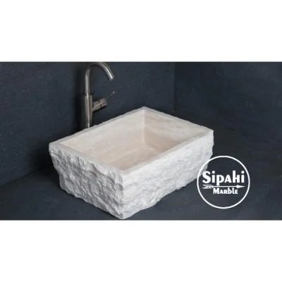 Traverten Dışı Patlatma Derin Kare Lavabo Traverten Dışı Patlatma Derin Kare Lavabo