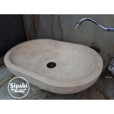 Traverten Oval Dikdörtgen Lavabo Traverten Oval Dikdörtgen Lavabo